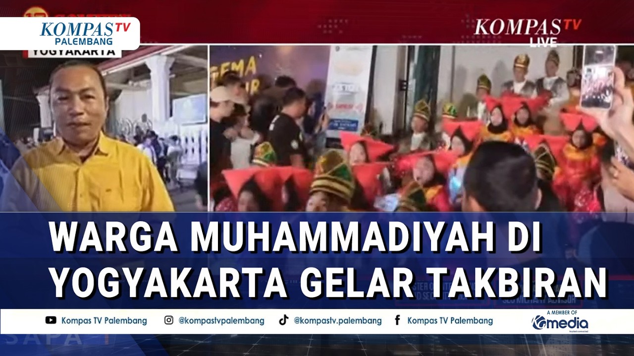 Meriah! Suasana Malam Takbiran Warga Muhammadiyah di Masjid Gedhe Kauman di Yogyakarta