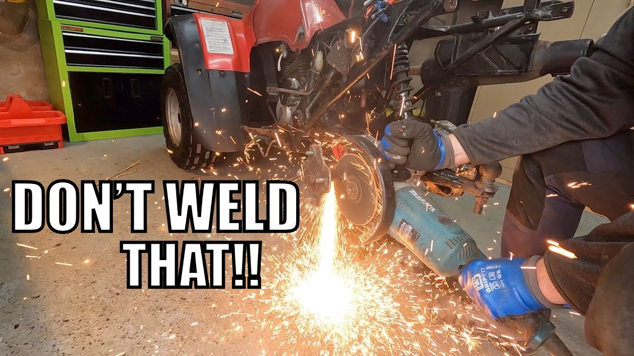 THEY’RE WELDED ON!!  Honda BIG RED 300 Full Rear Axle, Hubs And Brake Replacement.