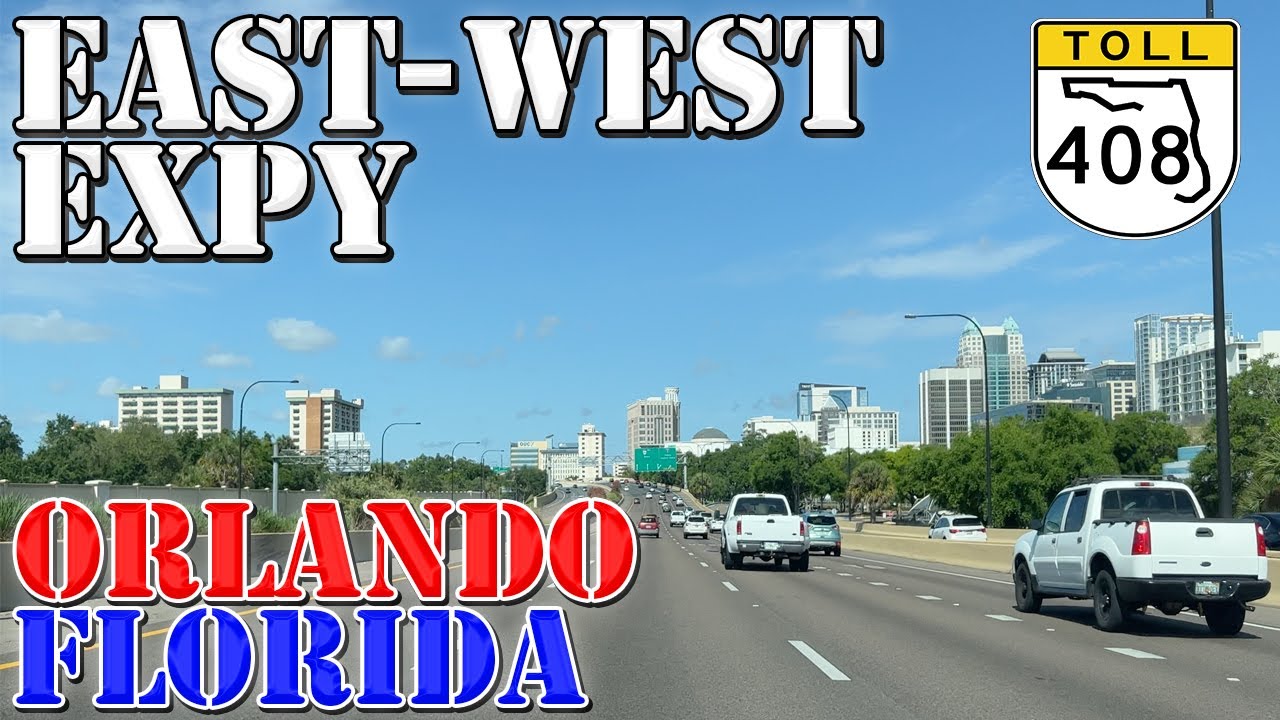 FL-408 West - East-West Expressway - Orlando - Florida - 4K Highway Drive