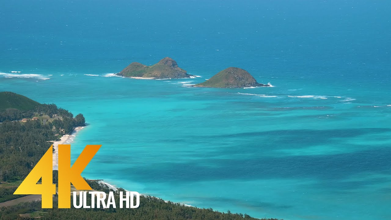 Hawaii, Oahu - 4K Scenic Nature Film with Soothing Music & Nature Sounds / NO Narration