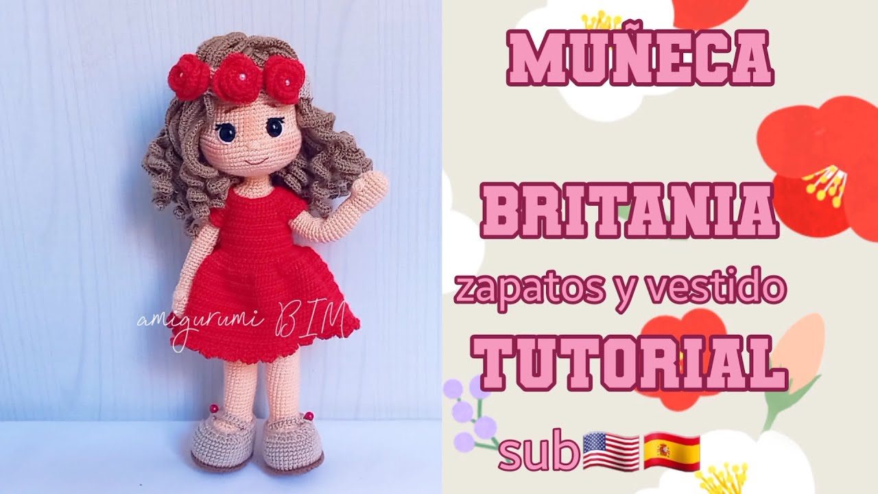 вязаная кукла БРИТАНИЯ крючком #амигуруми часть №3 #easy sub🇺🇲🇪🇸