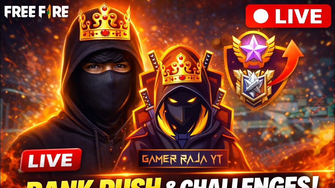 🔴[Live Free Fire New Rank Season RankPush Live !!