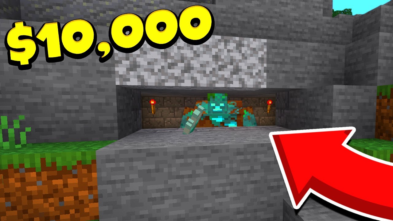 Minecraft : First To Find The Mutant Drowned Wins $10,000 (Minecraft PE)