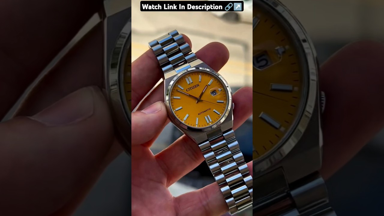 Citizen Automatic Yellow Dial Luxurious Elegant Men's Watch #elegantwatches #luxurywatchesformen