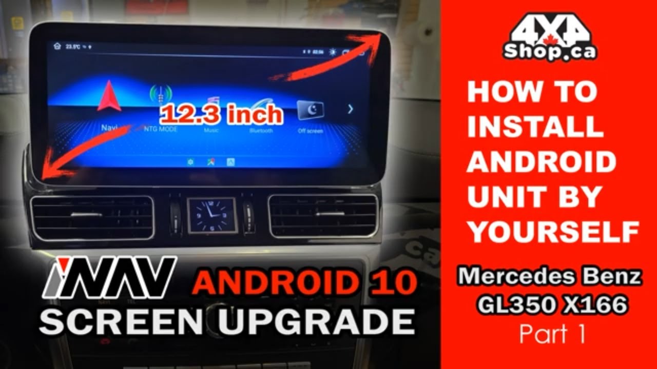 Как установить 12,3-дюймовый экран Android для Mercedes ML и GL. Часть 1
