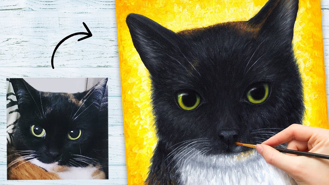 How to Paint Cats with Acrylic Paint - Time Lapse