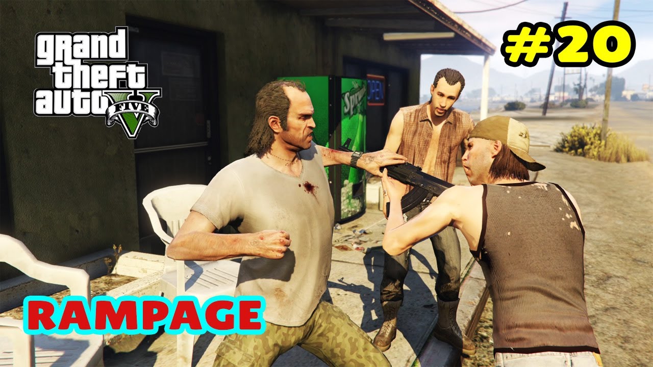GTA 5 mission 20 | trevor didn't eliminate enough targets | RAMPAGE REDNECKS | faizistrikes