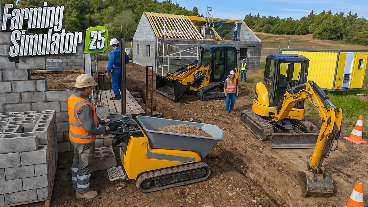 Terrassement d'une All&eacute;e de Maison avec des Mini Engins de Chantier | Farming Simulator 25