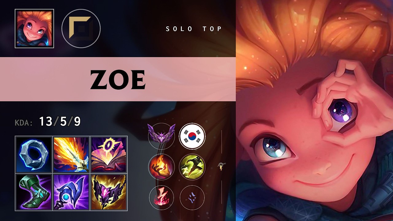 Zoe Top vs Pantheon - KR Master Patch 26.13