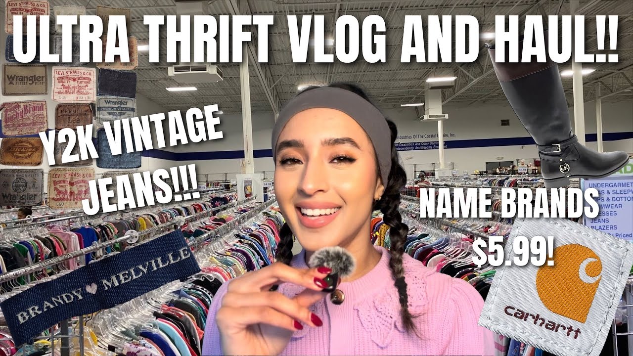 Thrift Vlog & Try-On Haul❗️| Vintage, Carhartt, Brandy Melville + Zara Finds ( More Name Brands❗️)