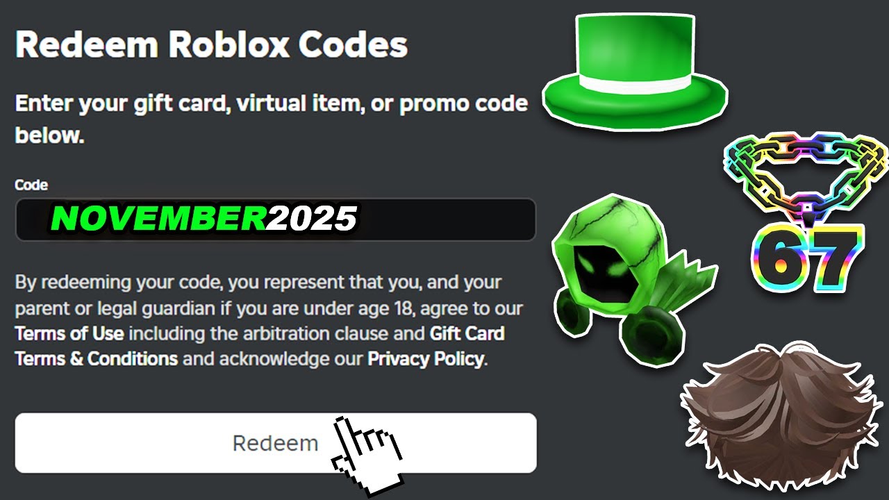 Все промокоды Roblox на ноябрь 2025 года для предметов и пользовательского контента Roblox (огран...