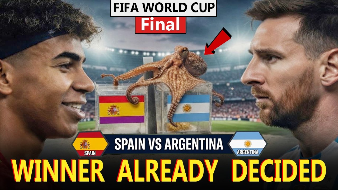 🔴 Spain vs Argentina Live Psychic Octopus Final Prediction | World Cup 2026 | Score prediksi