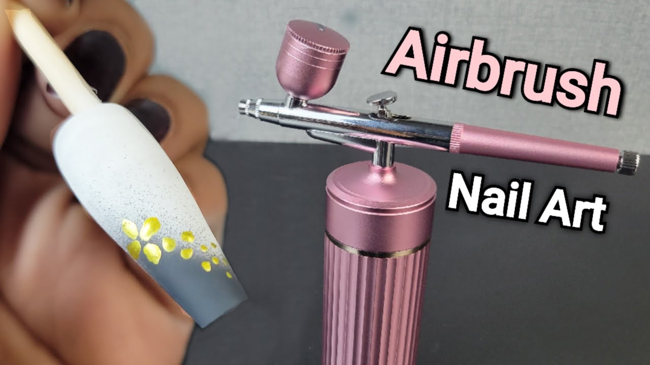 Nail Art using Airbrush | Nlapldy Airbrush kit Review