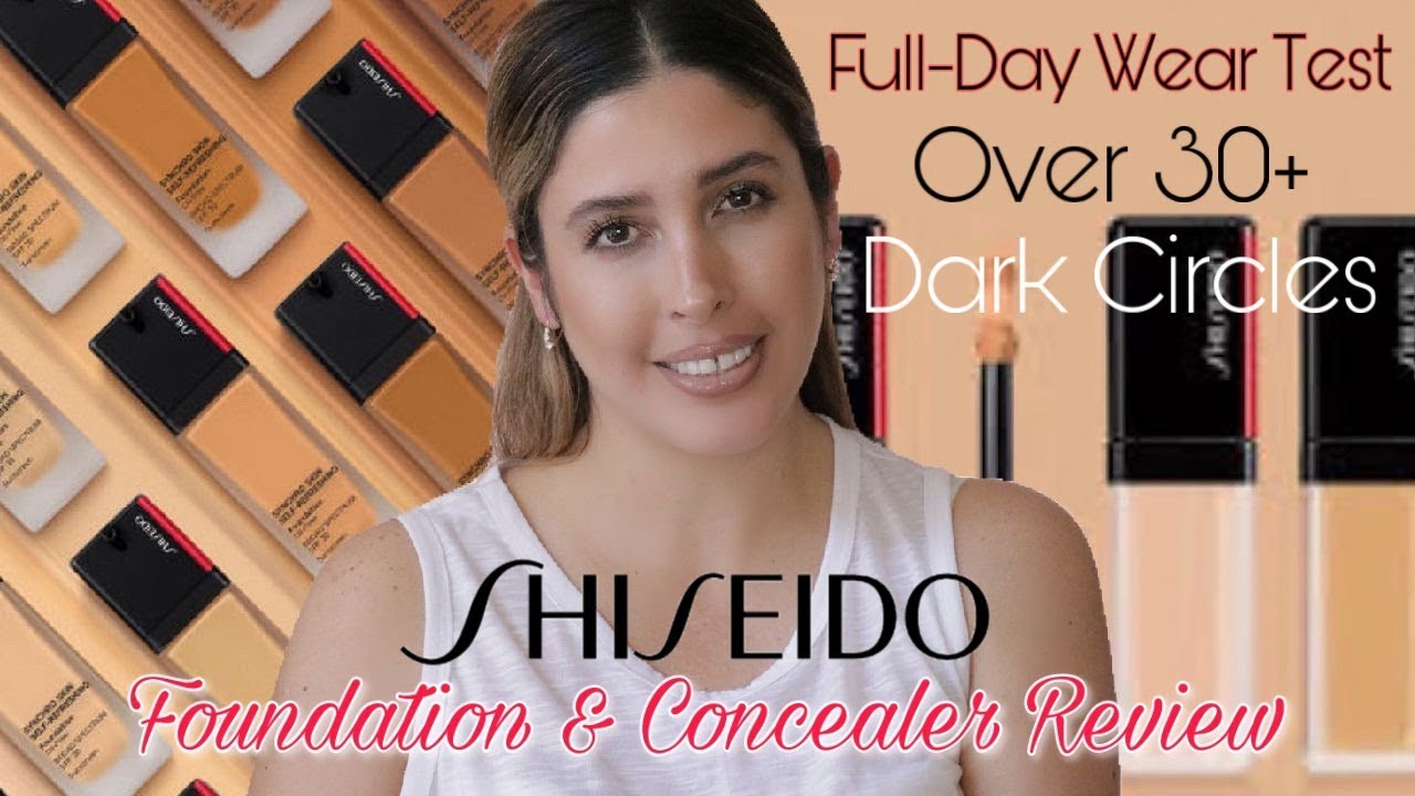 SHISEIDO SYNCHRO SELF REFRESHING FOUNDATION + CONCEALER Review 12HR Wear Test Dark Circles Over 30?