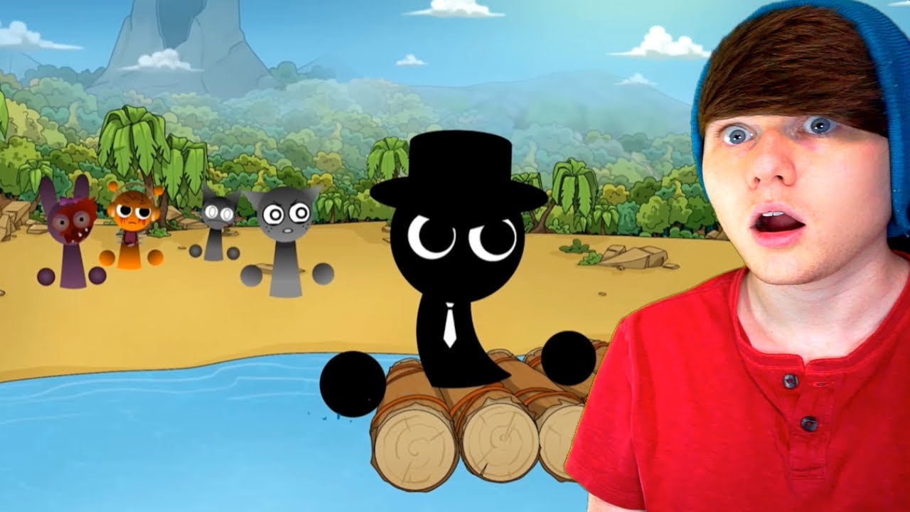 SURVIVING on SPRUNKI ISLAND... (Cartoon Animation) GameToons REACTION!