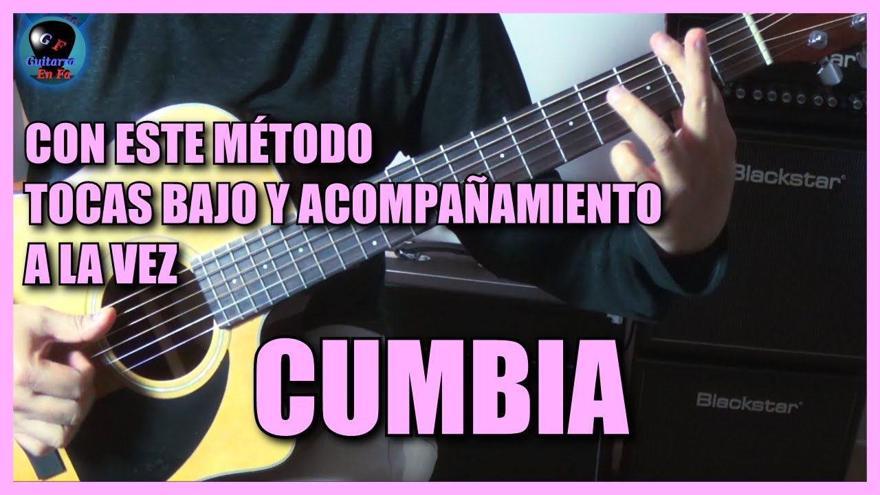 Cómo tocar CUMBIA - BAJO Y ACOMPAÑAMIENTO A LA VEZ en guitarra | TUTORIAL DE RITMO EN GUITARRA.