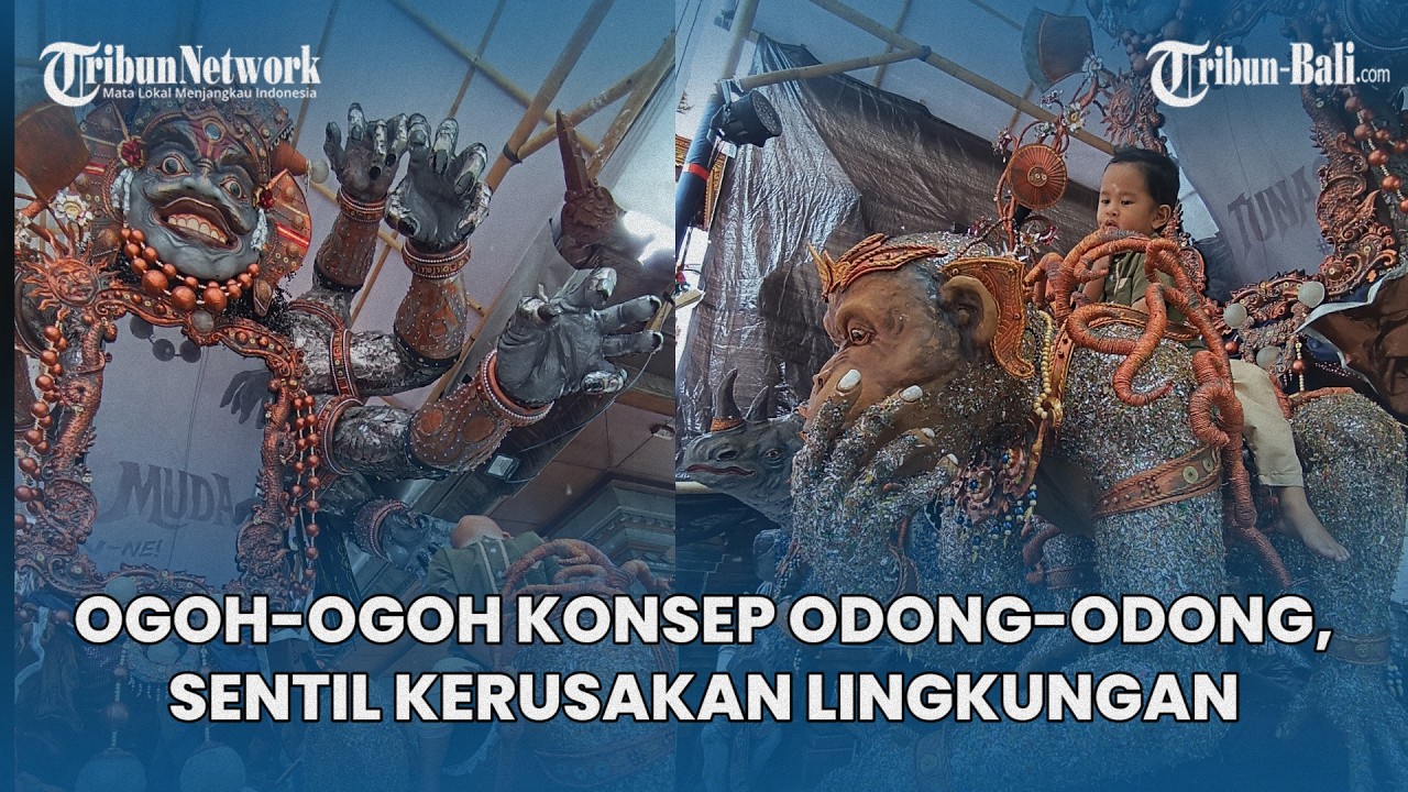 Sentil Kerusakan Lingkungan, STT Tunas Muda Sidakarya Denpasar Bali: Ogoh-Ogoh konsep Odong-Odong