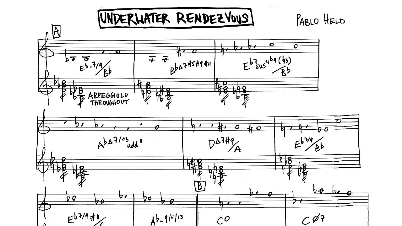 Pablo Held: Underwater Rendezvous [Lead Sheet]