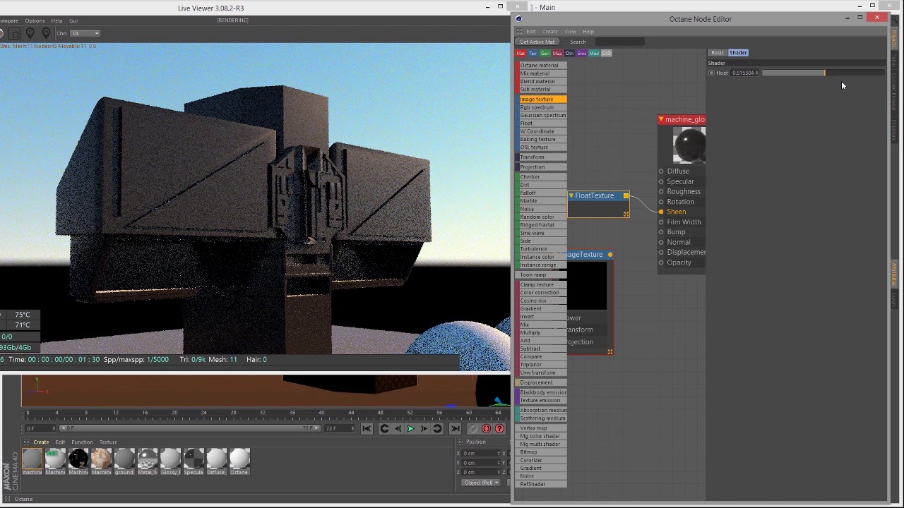 OctaneRender For Cinema 4D Lesson 5.3: The Glossy Material