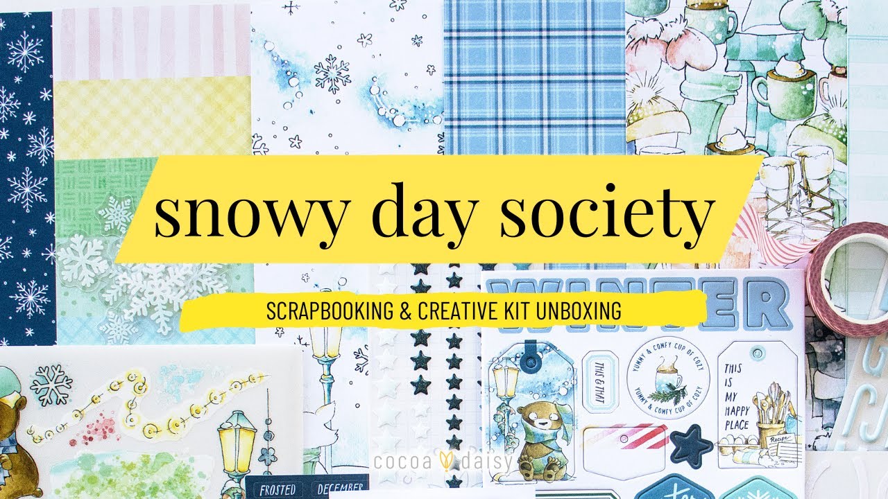 What's inside the December 2025 Snowy Day Society Scrapbook and Creative Kits?