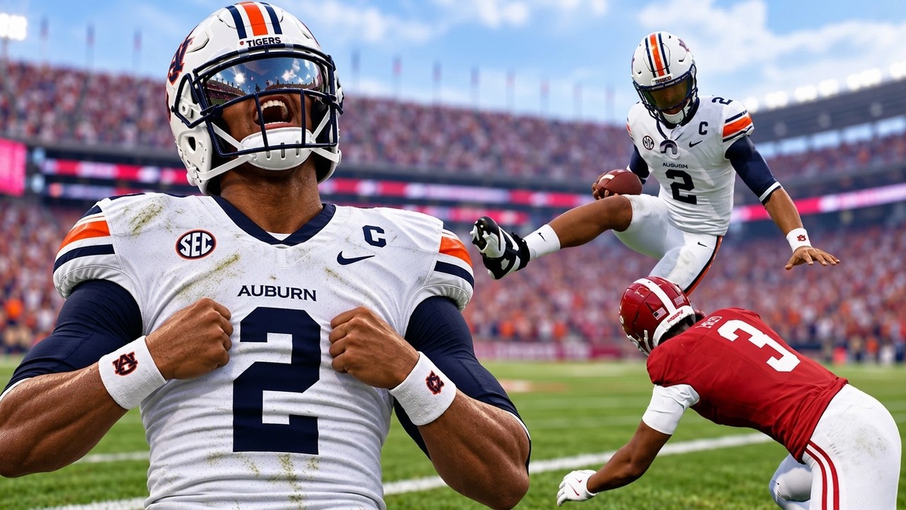 Кэм Ньютон доминирует в Iron Bowl против Алабамы! (College Football 27, режим &laquo;Путь к славе&raquo;, ПК)