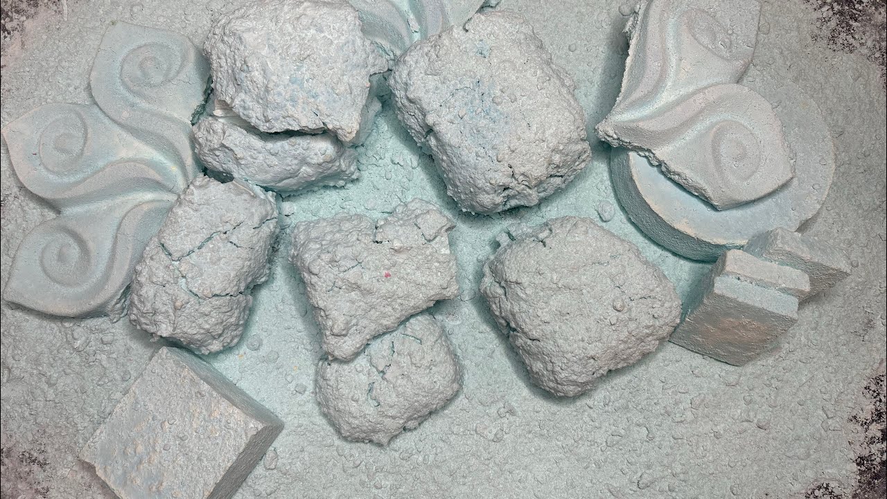 Icy Blue Pasted Blocks and Reforms Oddly Satisfying Gym Chalk ASMR