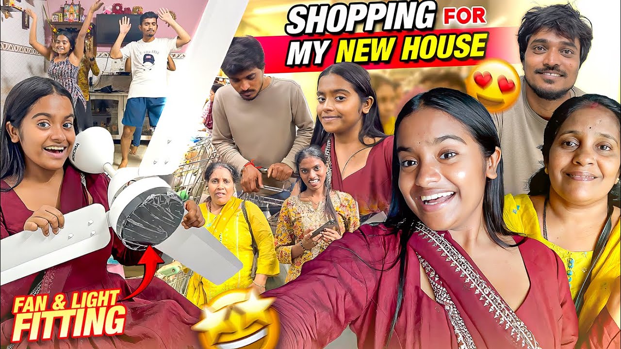 Shopping For My New House 🥹 Fan And Light Fitting | Rakshita Talks #newhouse #dream #rakshita #tulu 