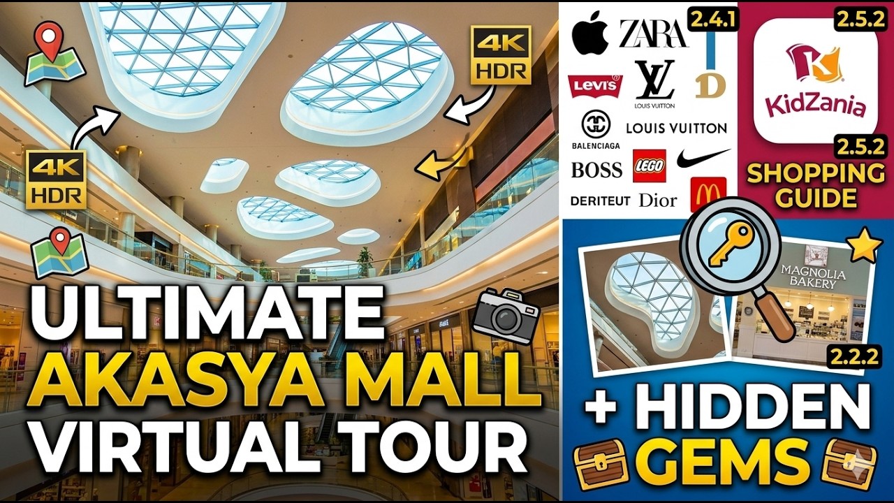 🌟 Ultimate Akasya Mall Virtual Tour in Istanbul | 4K HDR Shopping GUIDE + Hidden Gems
