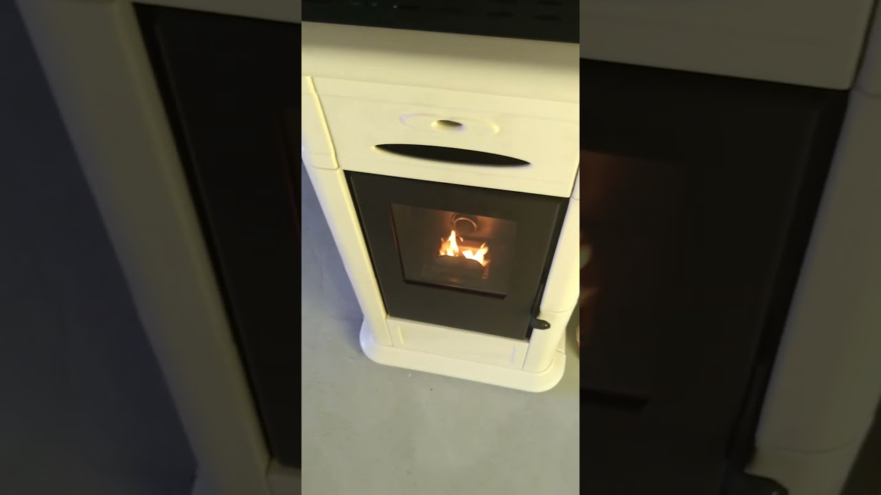 Piec, piecyk, kominek na pelet pellet Marisa 9 kW+DGP ceramika, kafle cz.2