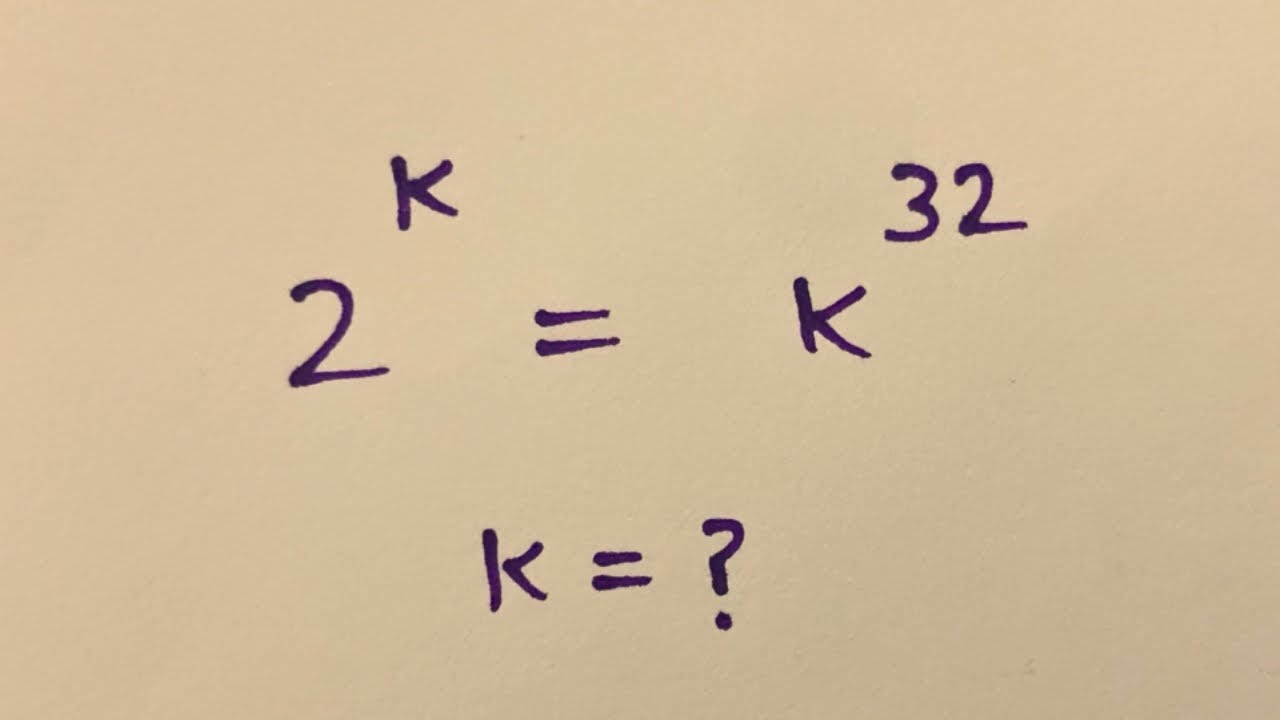 Math Olympiad : How to solve k =?