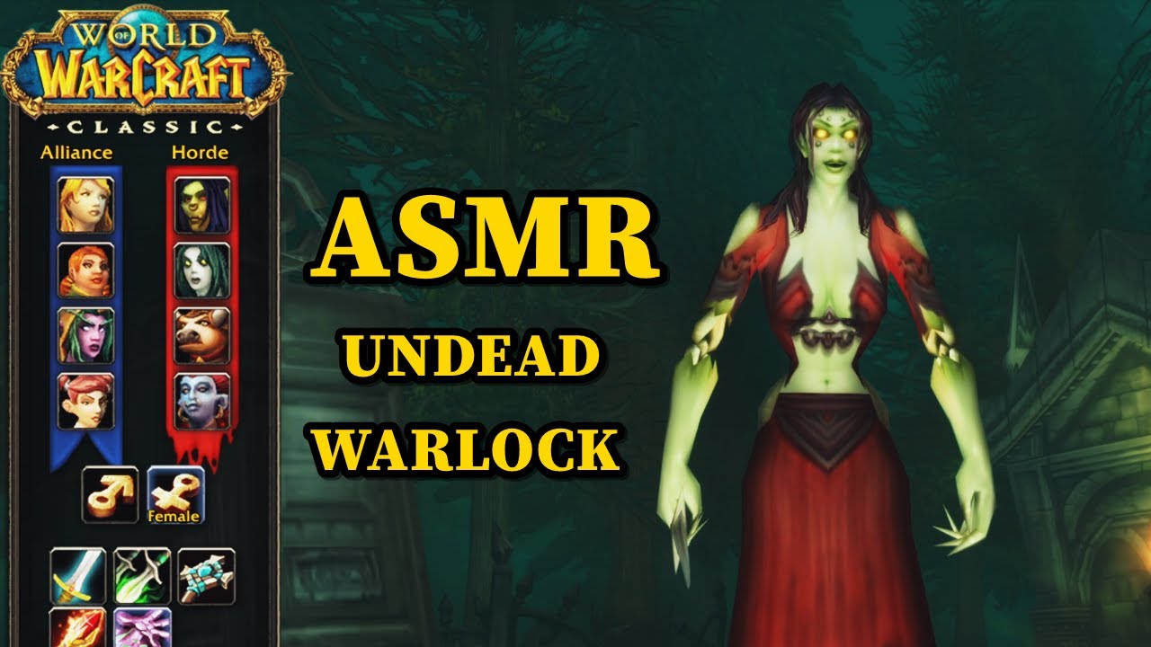 ASMR Relaxing Leveling Part 1 | Undead Warlock | Classic WoW