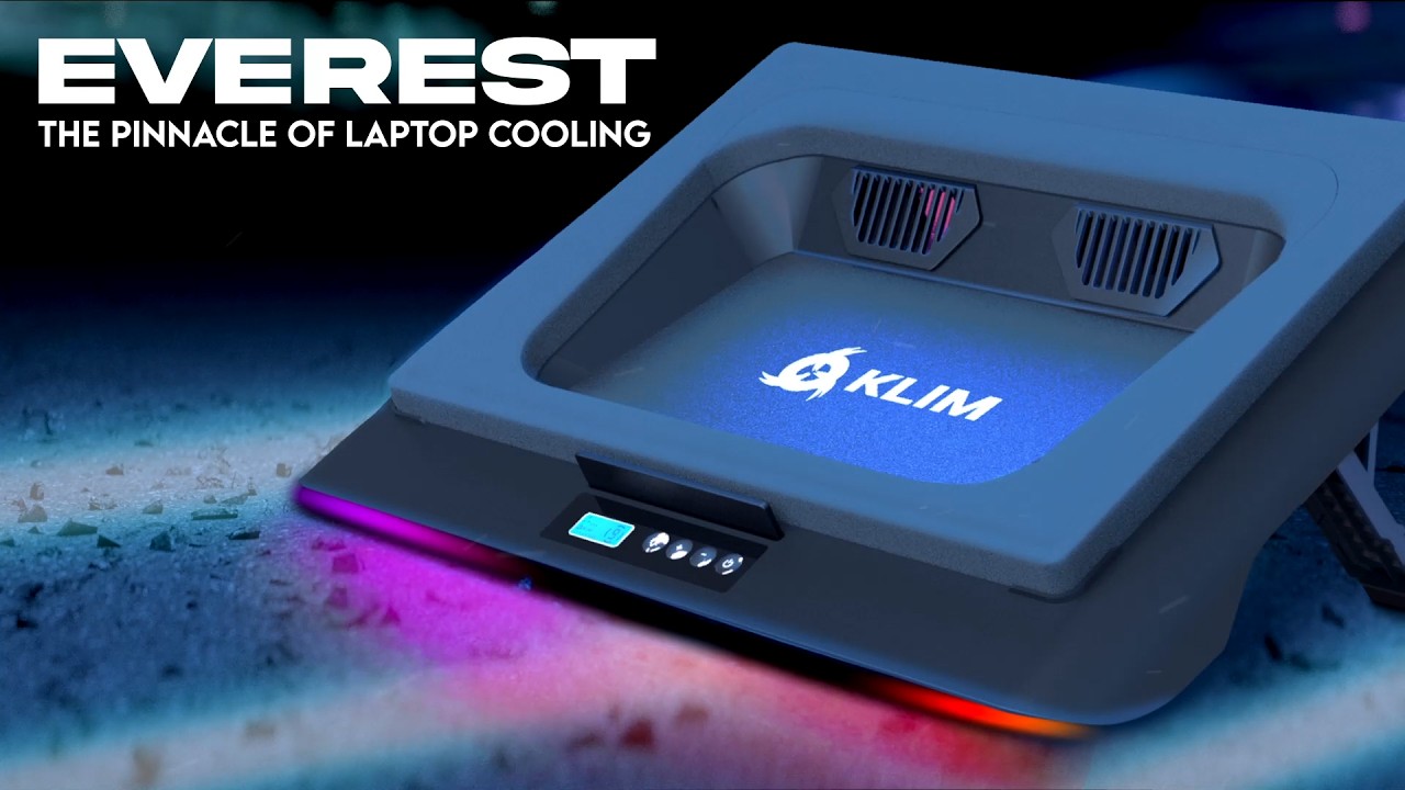 KLIM Everest Laptop Cooling Pad &ndash; Powerful Cooling Stand for Gaming & High-Performance Laptops