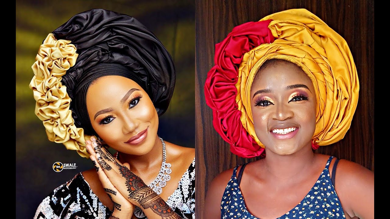 HOW TO MAKE RUFFLES WITH SATIN FABRIC/ SATIN GELE TUTORIAL 😱 🔥🔥 🔥