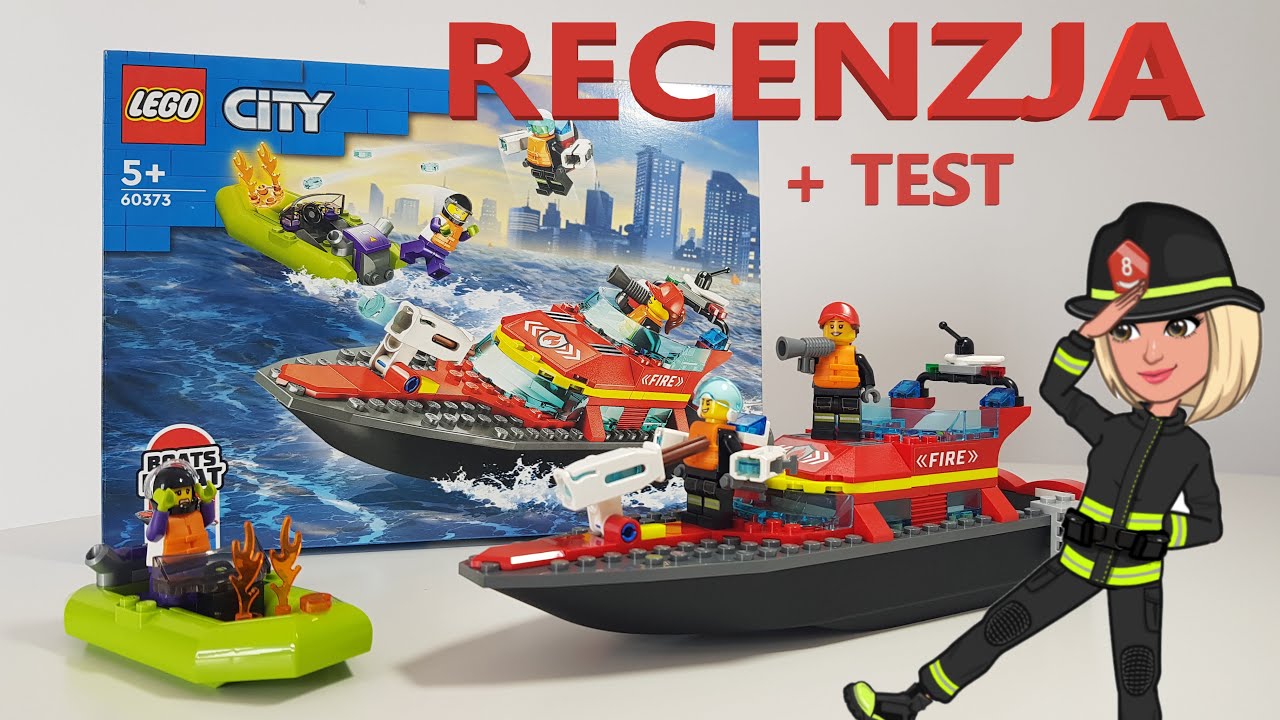 LEGO CITY 60373 Łódź strażacka / RECENZJA + SPEED BUILD + TEST