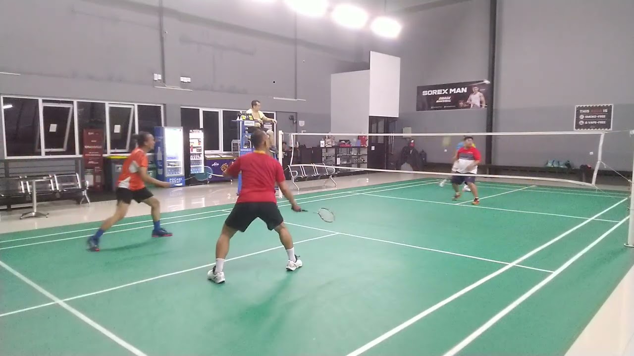 PB. FERNANDO | Grade B (Toni/Hasan Vs Fernando/Gondrong) Saling Menyalip - Latihan Badminton Rutin