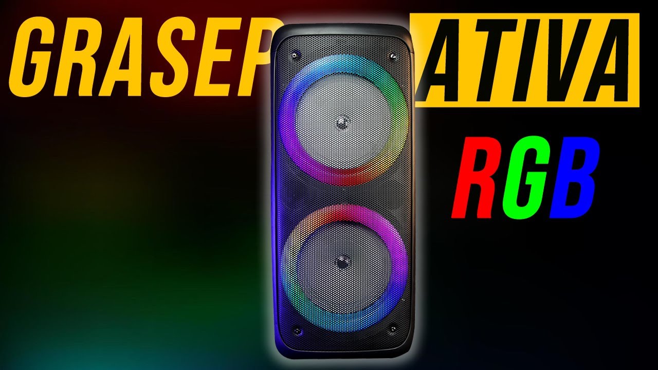 Caixa De Som Ativa Amplificada Grasep Bluetooth RGB - TioChicoShop