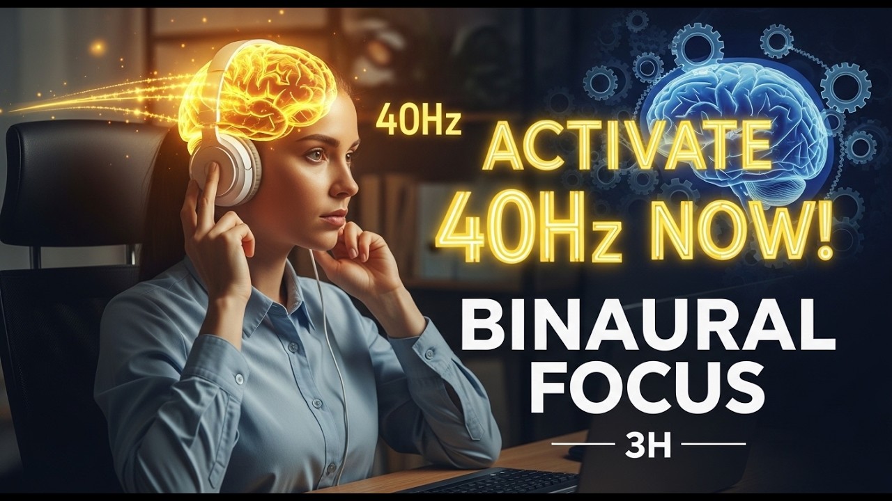 🧠⚡🎧 40Hz Gamma Ultra Focus — 40Hz | binaural beats | focus music #40Hz #GammaWaves #BinauralBeats