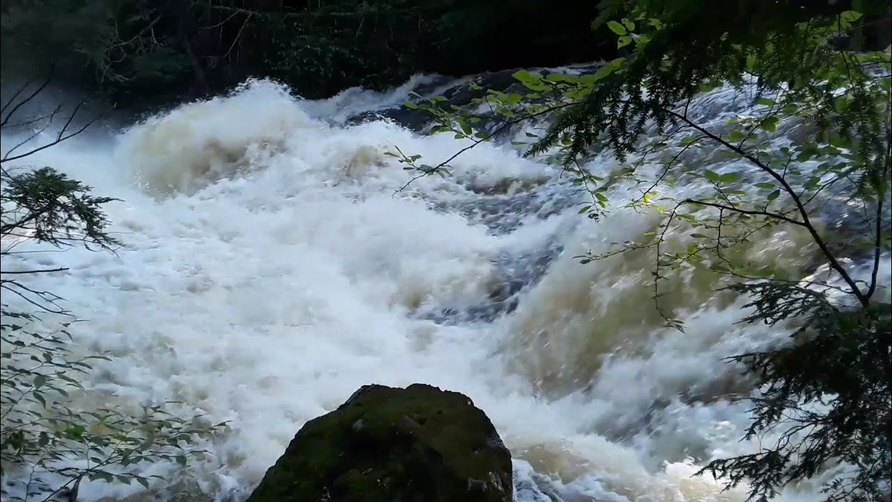 DANGEROUS swollen river after heavy rains - a threat to your Bug Out Location