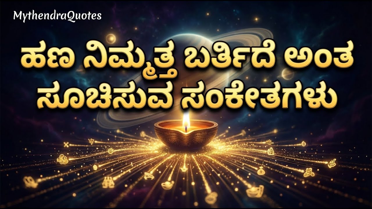 ಹಣ ಬರುವ ಮೊದಲು ಕಾಣುವ ಗುಪ್ತ ಸಂಕೇತಗಳು | Wealth Signs Before Money Comes | MythendraQuotes