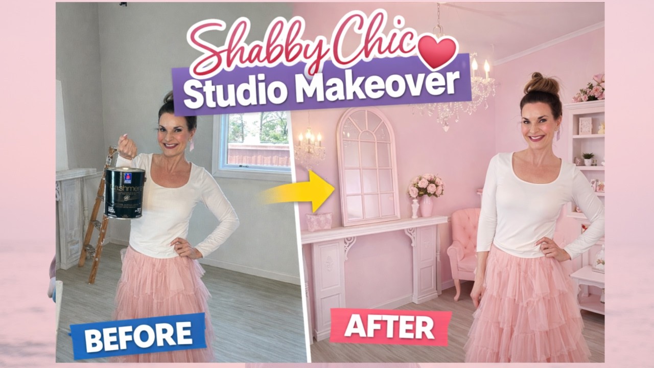 DIY Шэбби-шик 💗✨ Преображение студии с ограниченным бюджетом | От простоты к красоте!! ✨