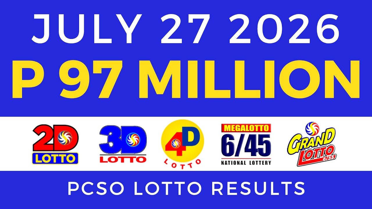 Lotto Result Today 9PM July 27 2026 PCSO
