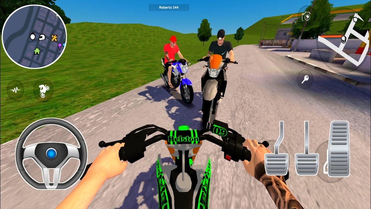 Jogando o novo jogo de motos online para celulares (Rodograu) Big open world City gameplay Ep.150
