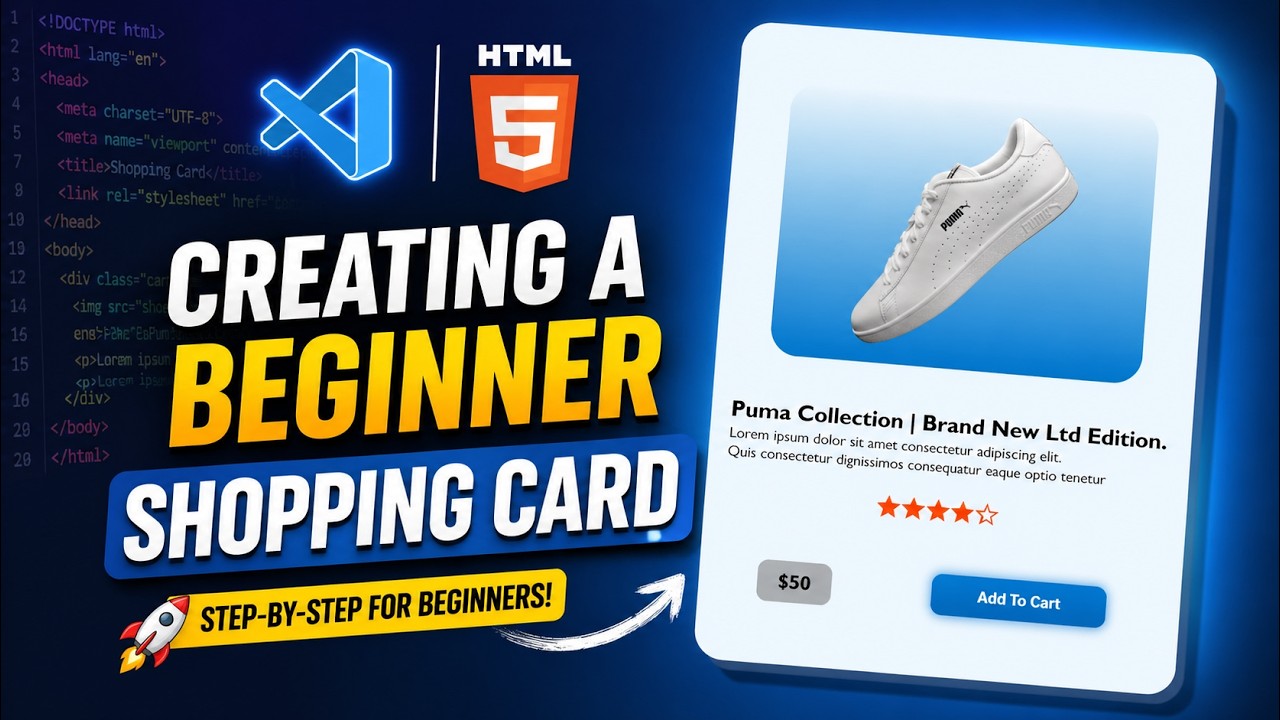 🛍️ Shopping Card UI Design 💡 | HTML & CSS for Beginners 👨&zwj;💻
