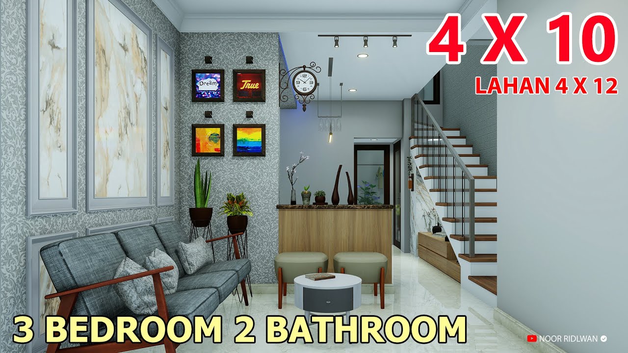 rumah lebar 4 meter tapi homy banget 3 Kamar 2 Toilet Di Atas Lahan 4x12 Meter