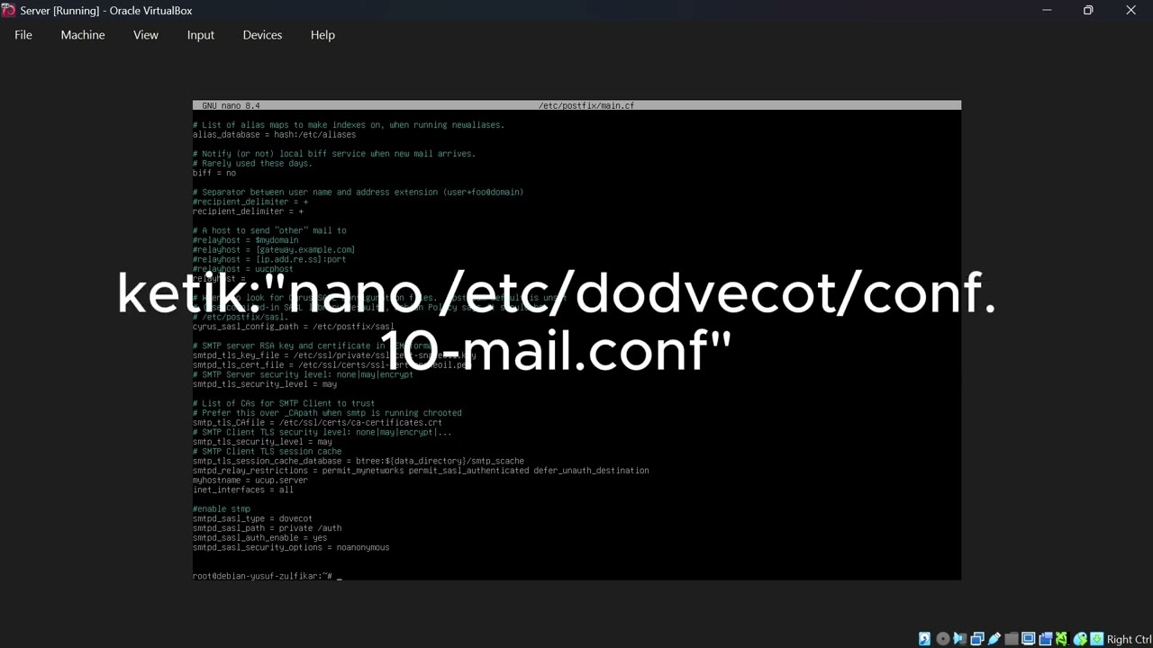 Menerapkan konfigurasi dan pengujian layanan Web Mail server