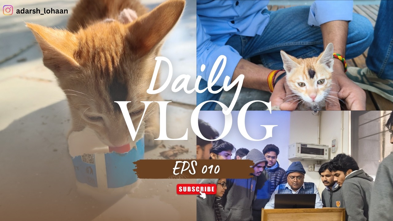 Meoww Meoww😂|| Billi mil gyii college me😂|| Daily vlogs #10 || Adarsh Lohaan vlogs