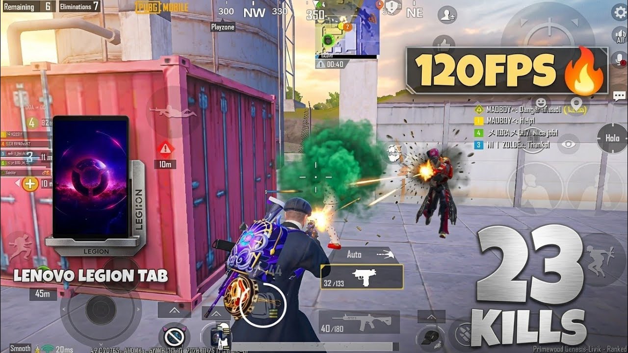 Lenovo Legion y700 pubg 120fps test | Lenovo tab 120fps gameplay | Livik Gameplay 🔥