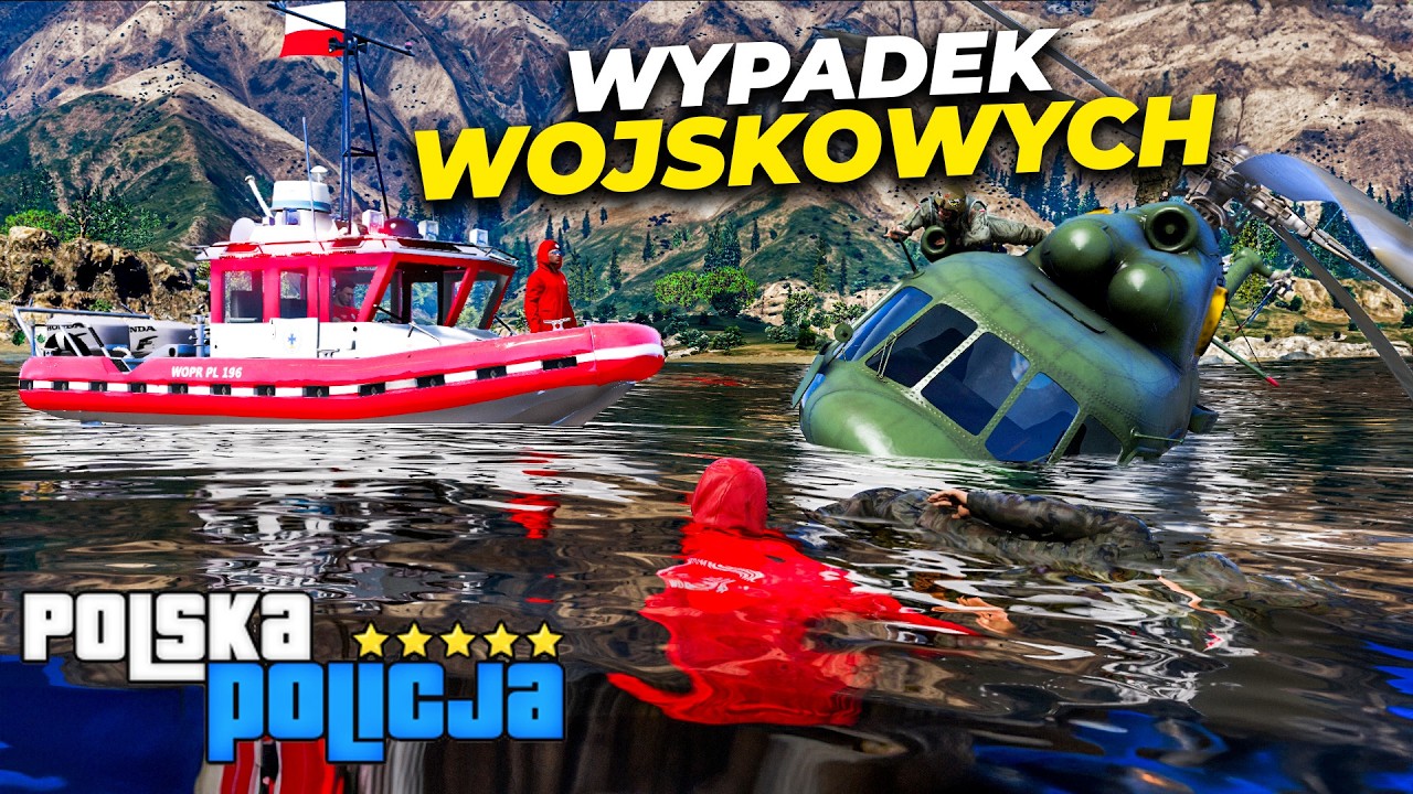 Polska Policja - Wypadek HELIKOPTERA WOJSKOWEGO 🚁🔥
