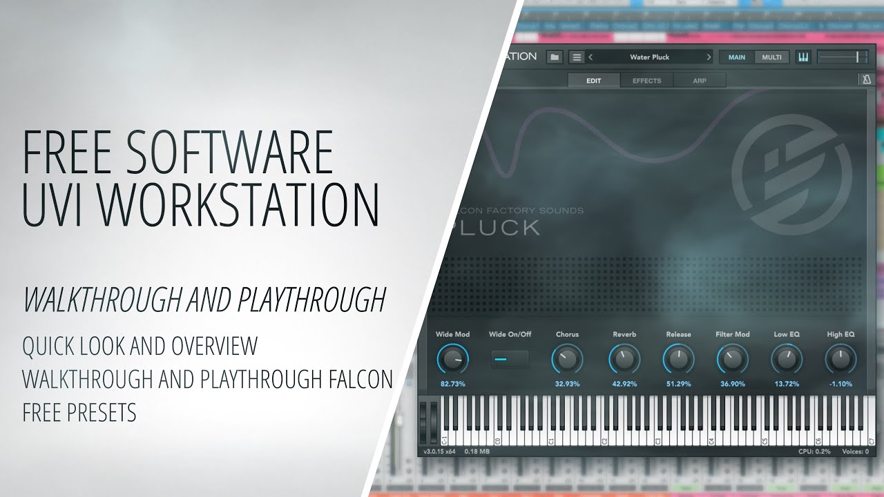 UVI Workstation - Free Software - Quick Look and Overview - Walkthrough and Playthrough Free Presets
