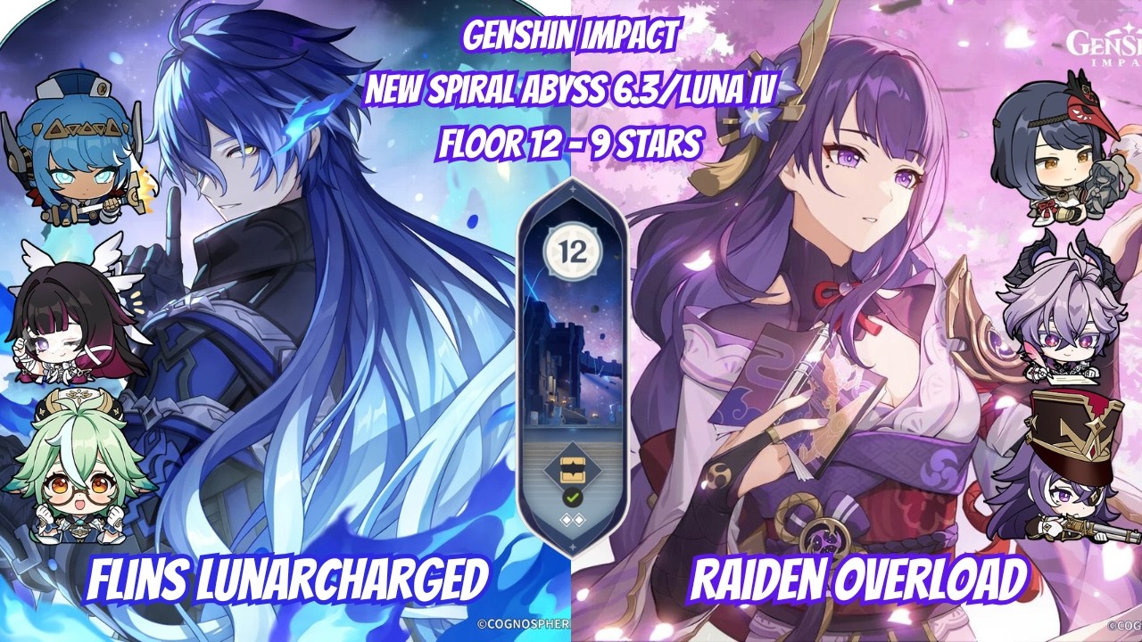 C1 Flins Lunarcharged & C6 Raiden Overload | NEW Spiral Abyss 6.3/Luna IV – Genshin Impact